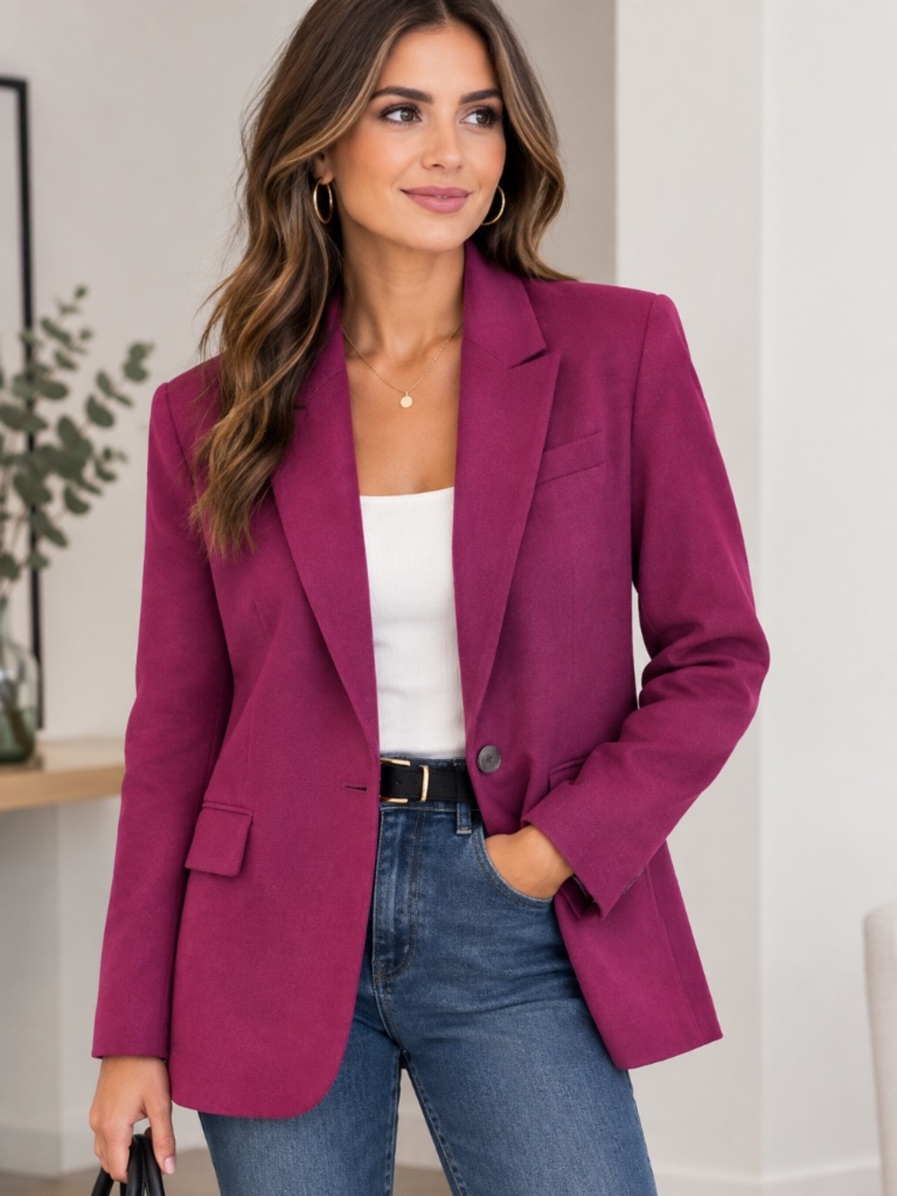 Zara blazer fuchsia in size Medium